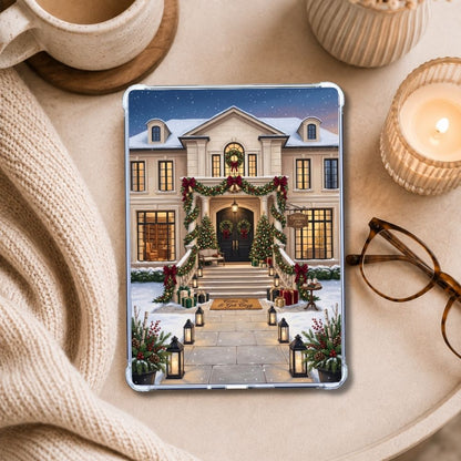 Come in Get Cozy Kindle insert styled in a clear eReader case