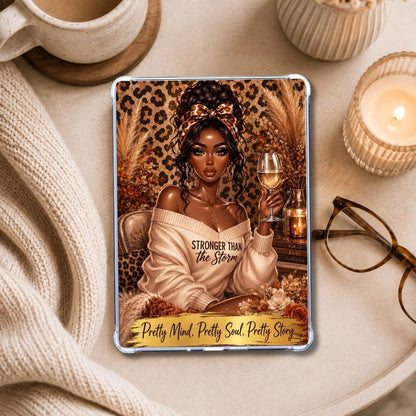 Copper Stronger than the Storm Kindle insert styled in a clear eReader case
