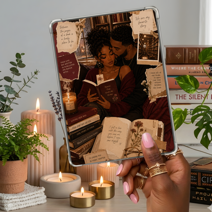 Couple in Love Black Couple shown on a handheld eReader