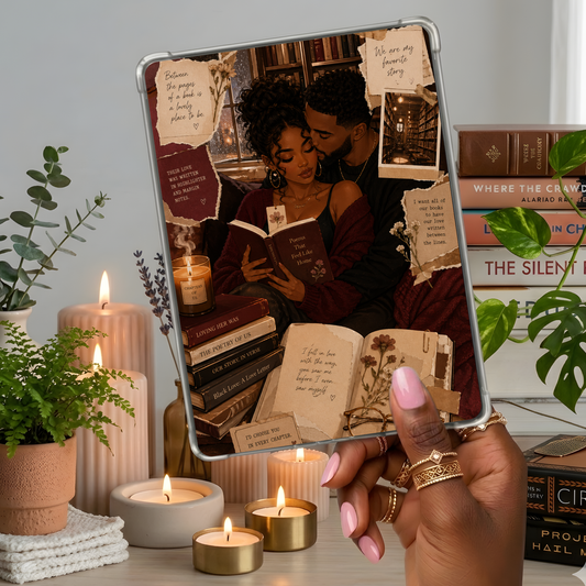 Couple in Love Black Couple shown on a handheld eReader