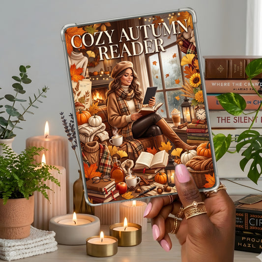 Cozy Autumn Reader shown on a handheld eReader