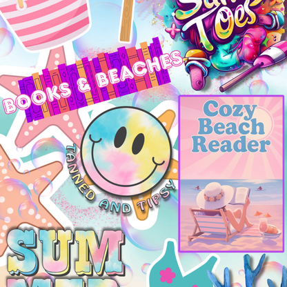 Cozy Beach Reader Vacation artwork close-up