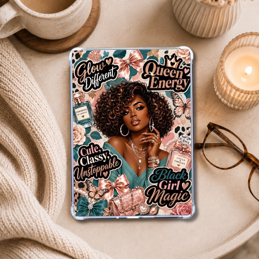 Cute Classy Unstoppable Kindle insert styled in a clear eReader case