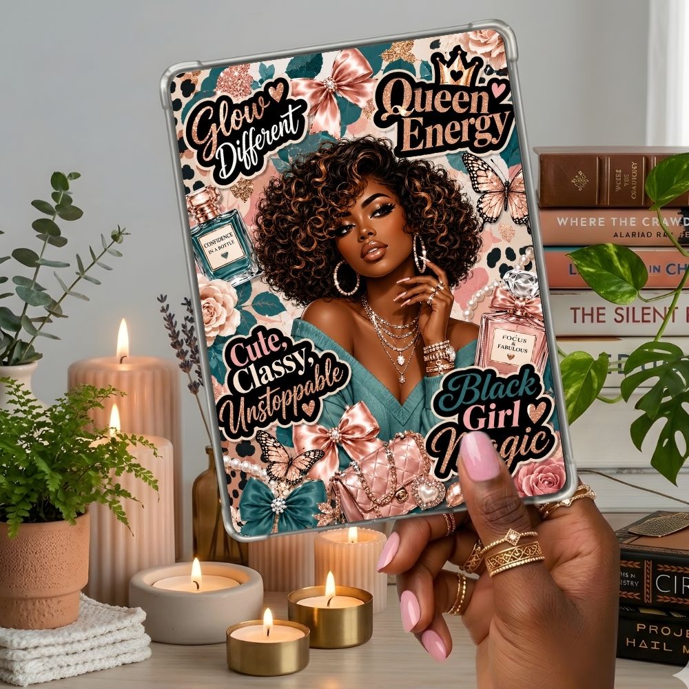 Cute Classy Unstoppable Kindle insert second lifestyle view in a clear eReader case