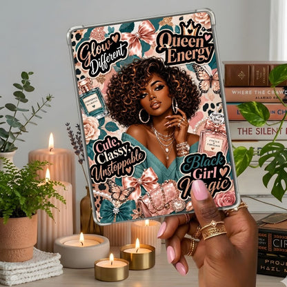 Cute Classy Unstoppable Kindle insert second lifestyle view in a clear eReader case