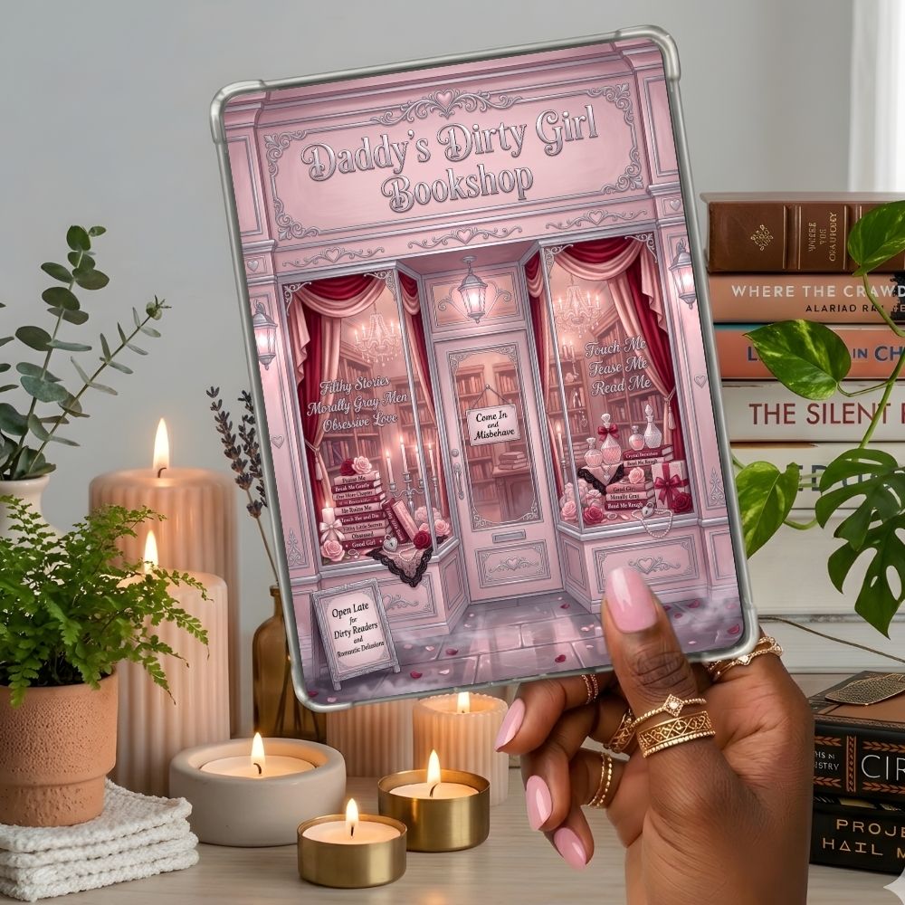 Daddy's Dirty Girl Kindle insert second lifestyle view in a clear eReader case