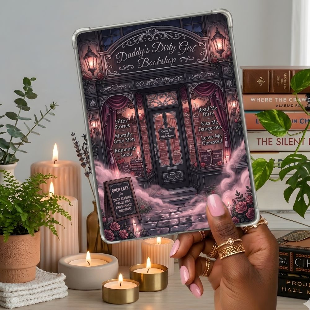 Daddy's Dirty Girl II Kindle insert second lifestyle view in a clear eReader case