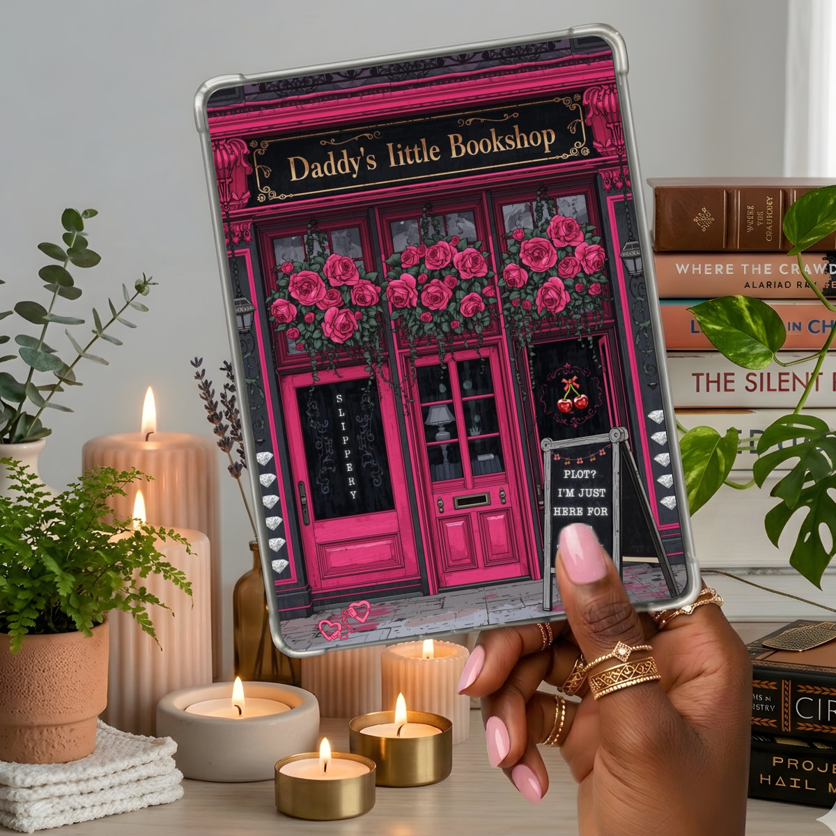 Daddy's Little Bookshop Kindle Insert | Clear Case eReader Decor