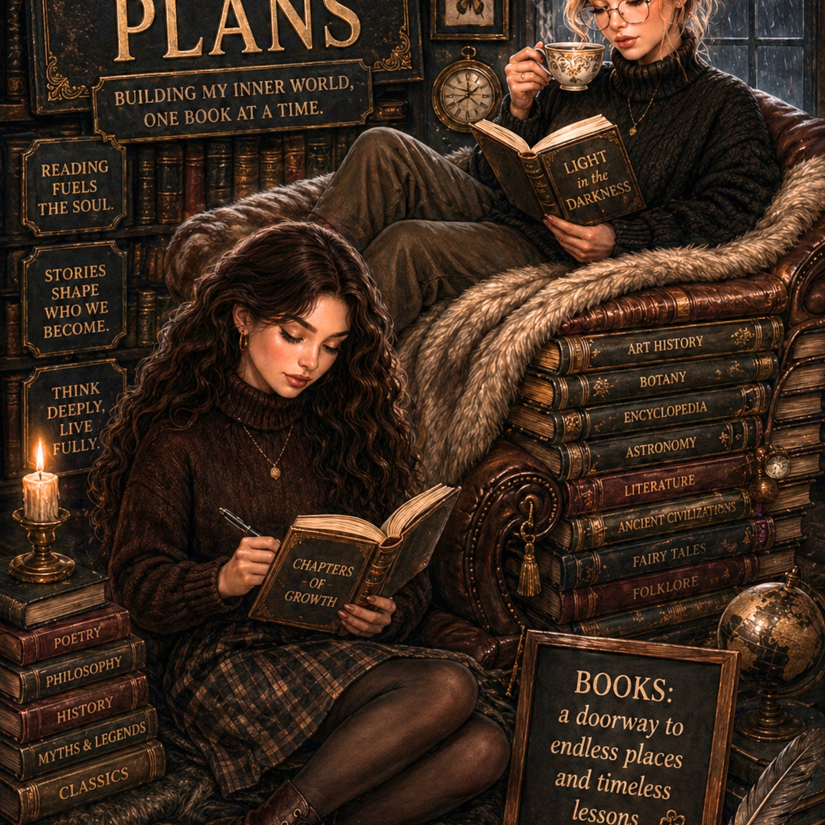 Dark Academia Reader artwork close-up