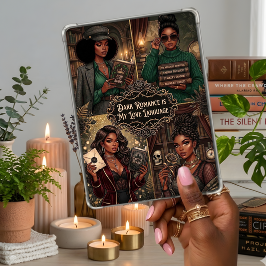 Dark Romance Melanin Girls shown on a handheld eReader