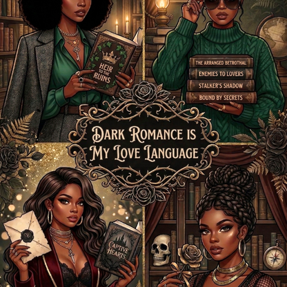 Dark Romance Melanin Girls artwork close-up