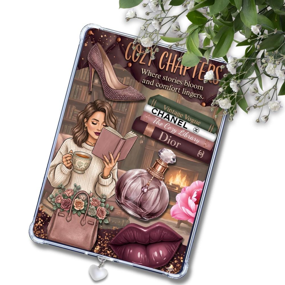 Cozy Escapes Light Girl Reader: Kindle or eReader Decor for Book Lovers