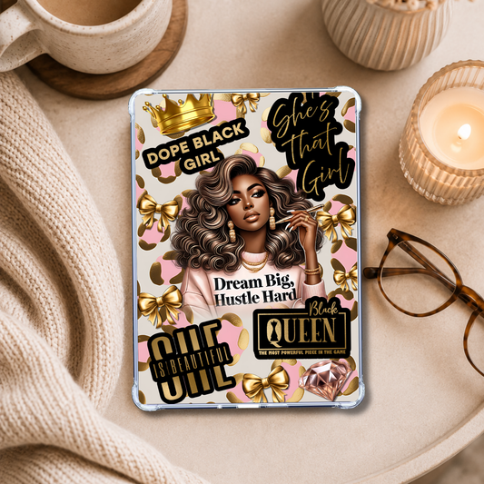 Dope Black Girl shown on an eReader in a styled setting
