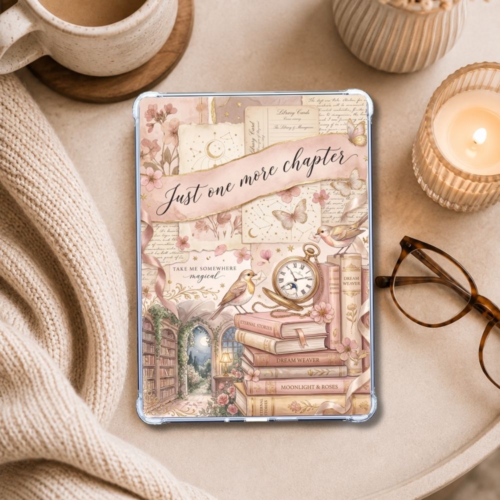 Dream Weaver Kindle insert styled in a clear eReader case