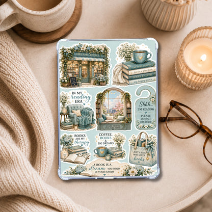 Dreamy Books shown on an eReader in a styled setting