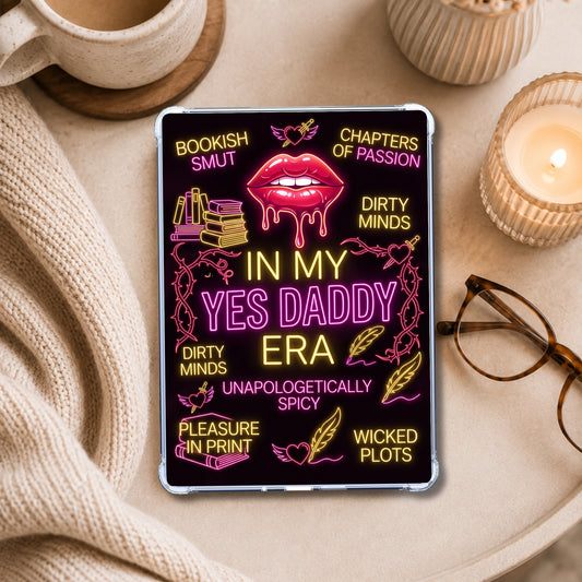 Drippy Lips Neon Lights shown on an eReader in a styled setting