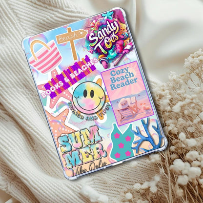 Cozy Beach Reader Vacation Insert: Kindle or eReader Decor for Book Lovers
