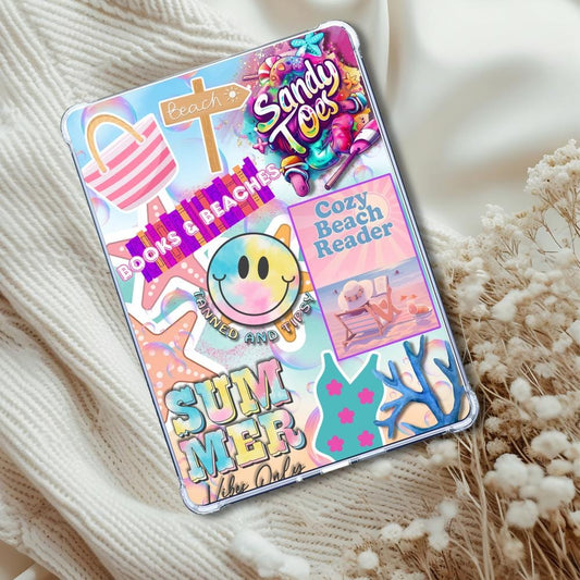 Cozy Beach Reader Vacation Insert: Kindle or eReader Decor for Book Lovers