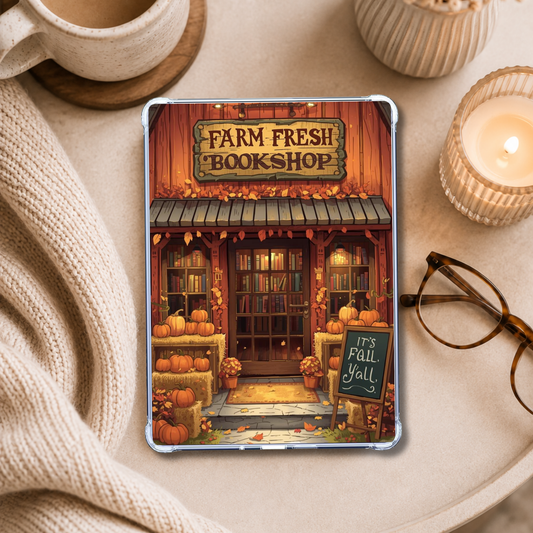 Farm Fresh Bookstore shown on an eReader in a styled setting