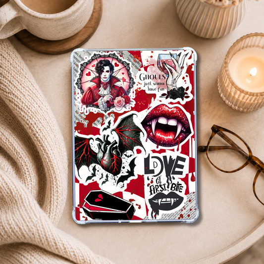 Ghouls Just Wanna Have Fun Sticker Look shown on an eReader in a styled setting