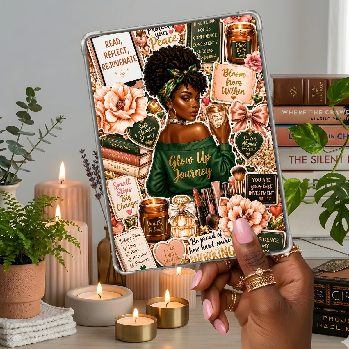 Glow Up Journey Melanin shown on a handheld eReader