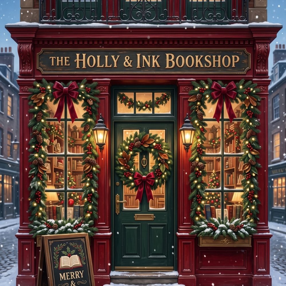 Close-up detail of Holly & Ink Kindle insert artwork