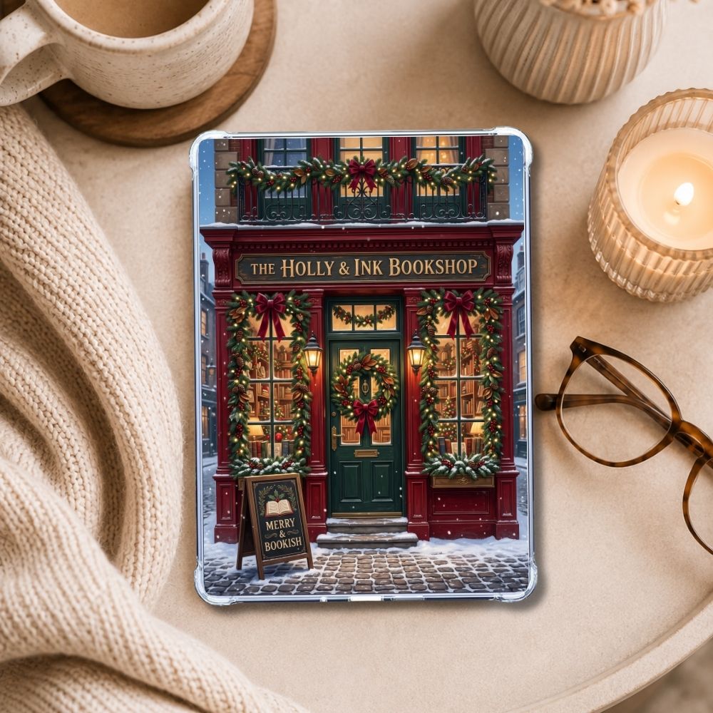 Holly & Ink Kindle insert styled in a clear eReader case
