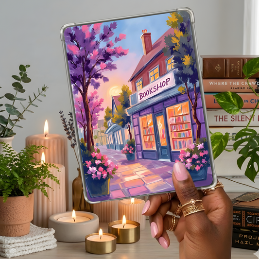 Idyllic Scene Bookshop shown on a handheld eReader