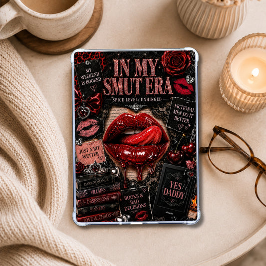 Just a Bit Wetter Smut shown on an eReader in a styled setting