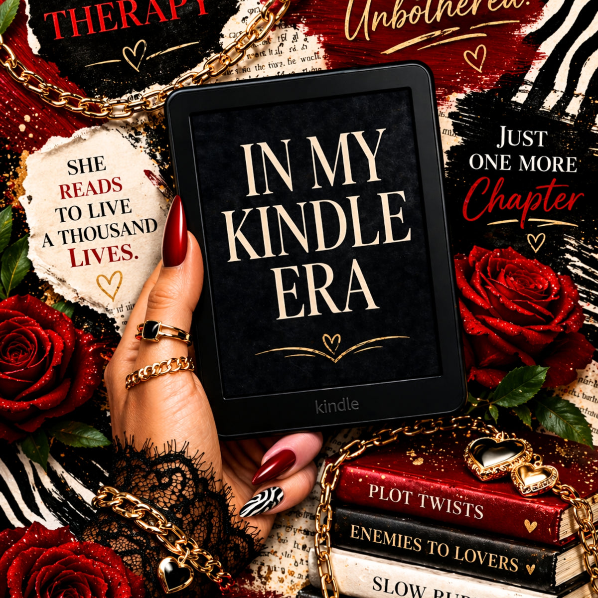 Lacy & Animal Print White Girl Kindle Era artwork close-up