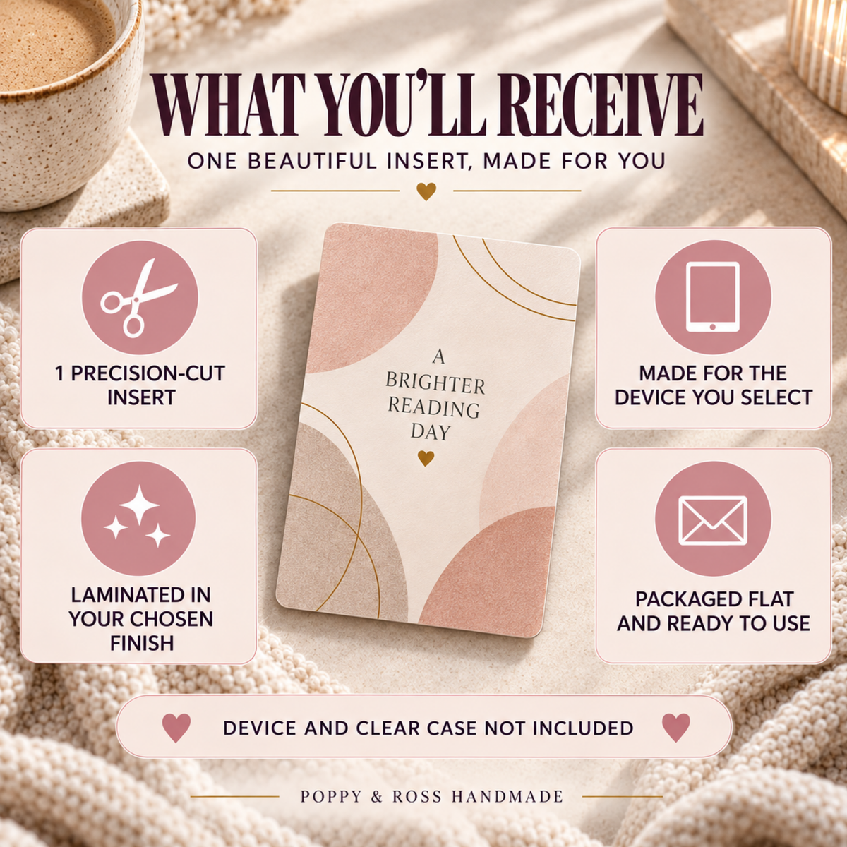 How to use an eReader insert behind a clear case