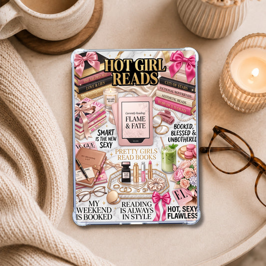 Luxe Hot Girl shown on an eReader in a styled setting