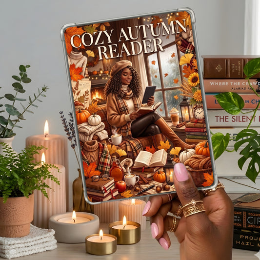 Melanin Cozy Autumn Reader shown on a handheld eReader
