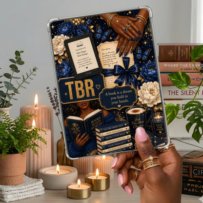 Midnight Blue TBR shown on a handheld eReader