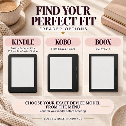 Kindle Kobo and Boox case insert fit guide