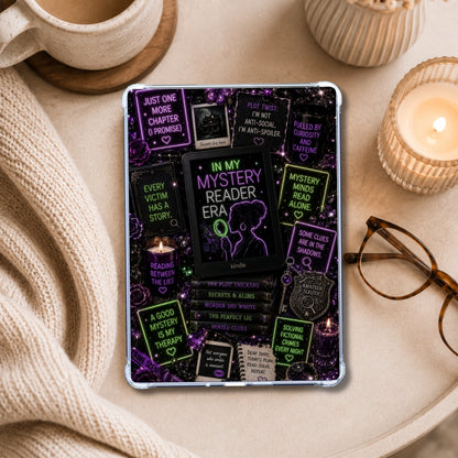 Mystery Era Neon Lights shown on an eReader in a styled setting