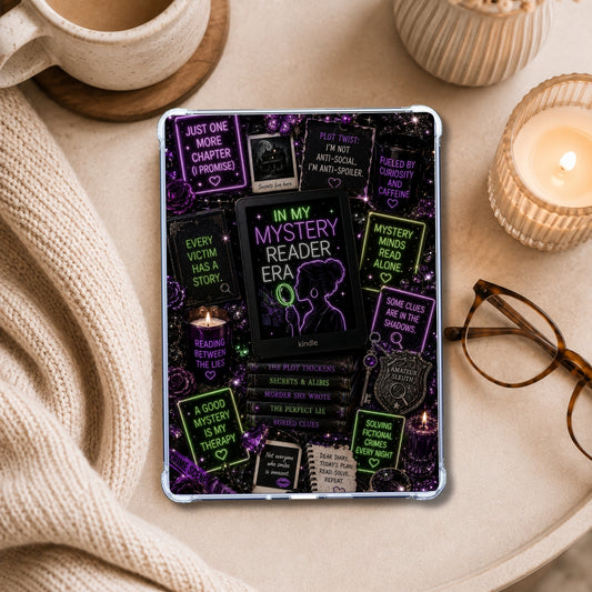 Mystery Era Neon Lights shown on an eReader in a styled setting