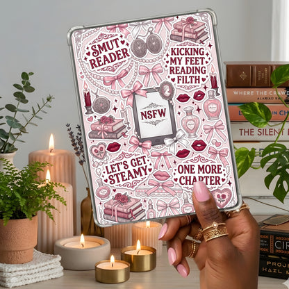 NSFW Pink Smut Reader shown on a handheld eReader