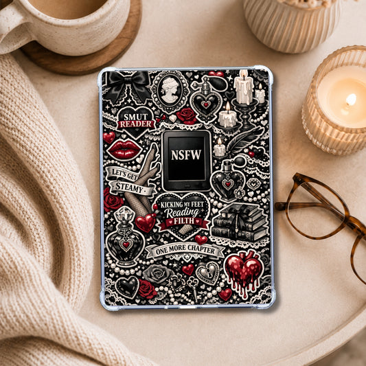 NSFW Smutty Book Reader shown on an eReader in a styled setting