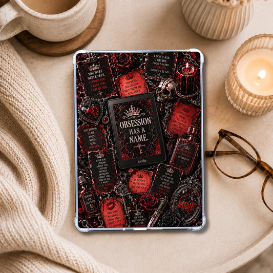 Obsession Has a Name shown on an eReader in a styled setting