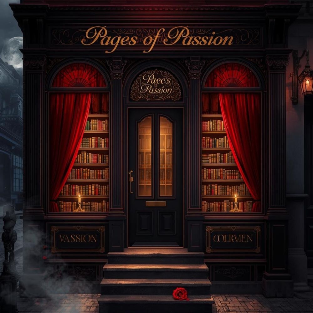 Close-up detail of Pages of Passion Kindle insert artwork