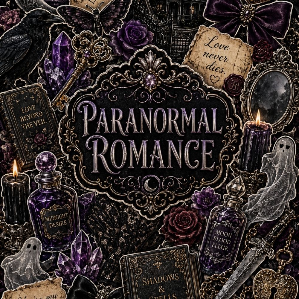 Close-up detail of Paranormal Collage Kindle insert artwork
