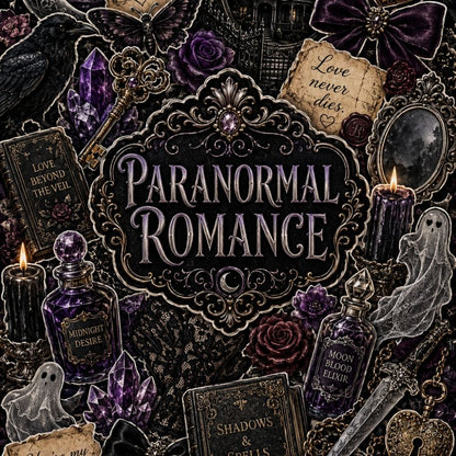 Close-up detail of Paranormal Collage Kindle insert artwork
