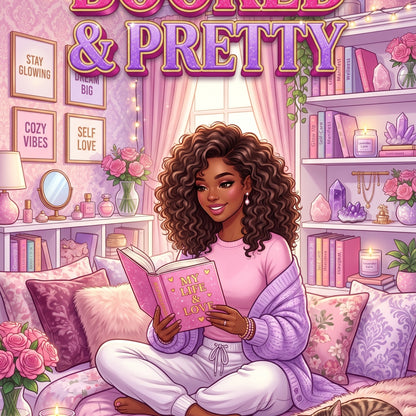 Pastel Black Girl & Kitty artwork close-up