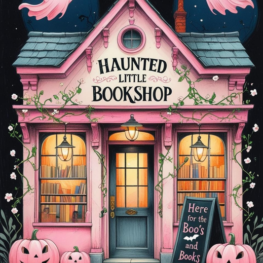 Pink and Black Ghostie shown on a handheld eReader