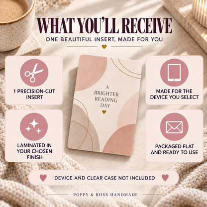How to use an eReader insert behind a clear case
