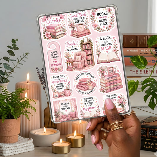 Pink & Bookish shown on a handheld eReader