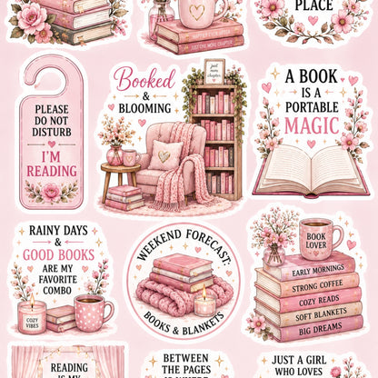 Pink & Bookish artwork close-up