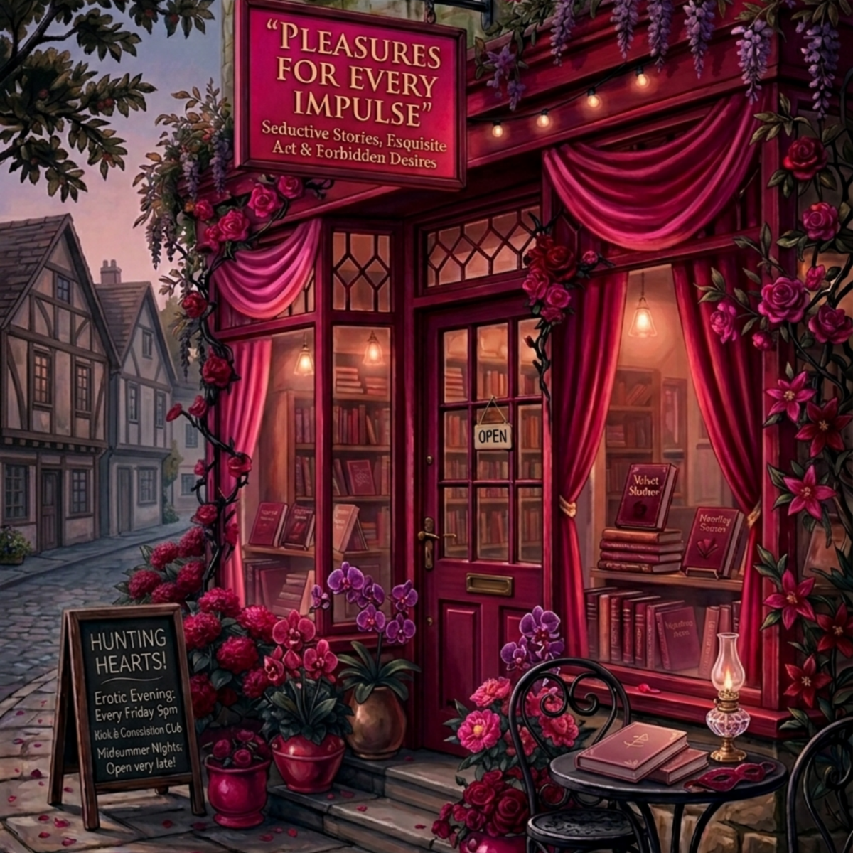 Pleasures Bookstore artwork close-up