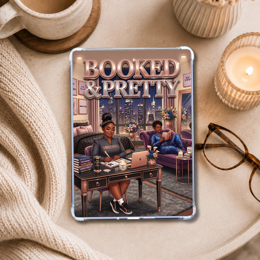 Plus Size Dusk Booked & Blessed shown on an eReader in a styled setting